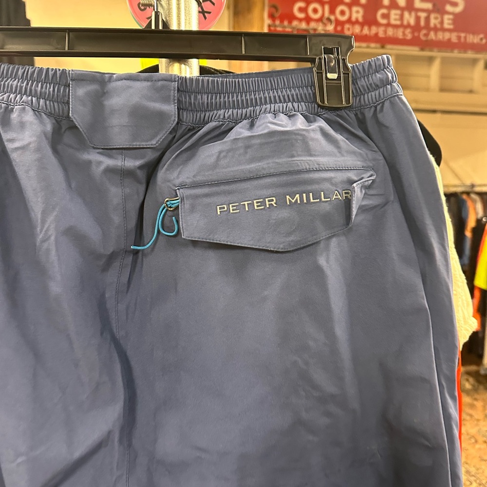 Peter Millar Navy Water Proof pull on golf pants Large - Picture 9 of 12